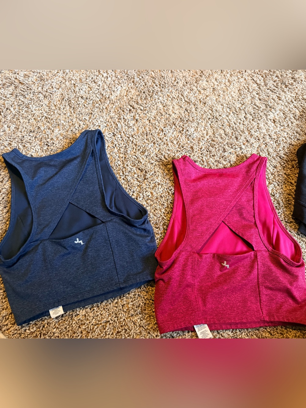 Size M - JoyLab Three-Pack Cropped Racerback Tanks - Picture 3 of 5